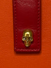 Orange Red Crystal Skull Colorblock Leather Ipad Case
