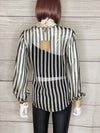 Vintage Silk Translucent Striped Shirt