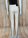 2 Tone Faux Leather Hybrid Jeans