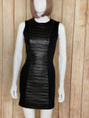 Leather Front Panel Dress