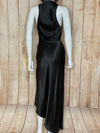 Black Long Dress with Side Slit