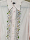 Flower Embroidered Dress Shirt