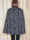 Tweed Embellished Suede Trim Cape