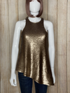 Dylan Sequinned Stretch-Knit Top