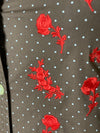 Polka Dot Rose Embroidered Shirt