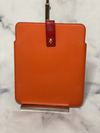 Orange Red Crystal Skull Colorblock Leather Ipad Case