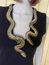 Crystal Snake Collar Embellished Dress