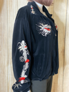 Japanese Flea Market Vintage Dragon Embroidered Bomber Jacket