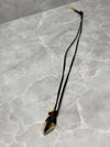 Leather Nugget Pendant Necklace
