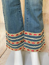 Embroidered Vintage Bell Bottom Jeans