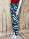 Blue & White Zebra Print Jean Trousers