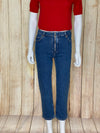 Zip Up Front Cropped Jeans