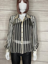 Vintage Silk Translucent Striped Shirt