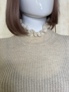 Turtle Neck Frilly Wool Jumper