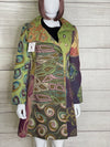 Printed Coat with Multi Coloured Buttons