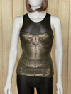 Metallic Bandage and Stretch-knit Top
