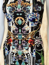 Gem Print Mullti-coloured Neoprint Dress