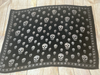 Skull Print Velvet Silk Scarf