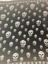 Skull Print Velvet Silk Scarf